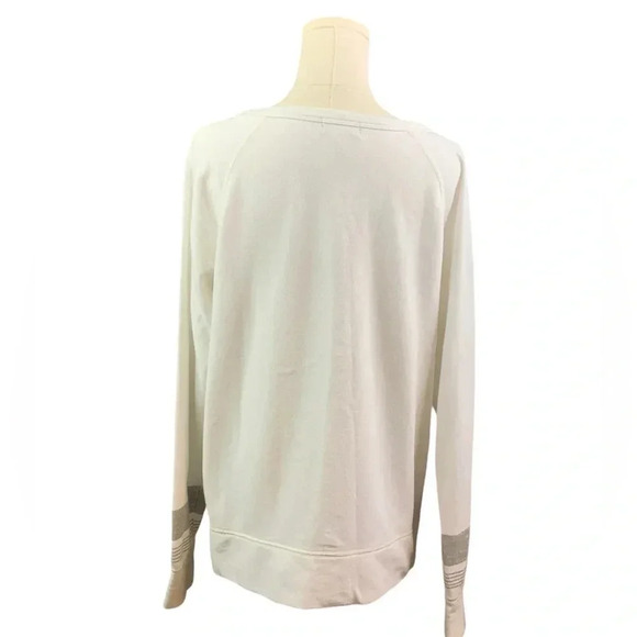 Gap 2000's Era Style White & Gray Sweatshirt (Size L) - Picture 2 of 3